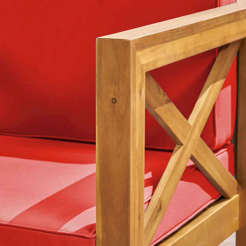 Set da conversazione Brava Outdoor a 6 pezzi in legno di acacia di Christopher Knight Home