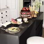 Credenza/Mobile Buffet Intelligente Girevole/Allungabile con 6 Cassetti, Piano d'Appoggio Estensibile, Tappetino Antiscivolo, Tavolo da Pranzo Girevole, Dispensa ad Isola per Cucina