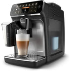 Macchina da Caffè Espresso Premium, 12 Bevande Calde/Fredde, Sistema LatteGo, Macinacaffè in Ceramica, Cromo Nero