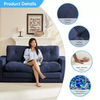 Mjkone Divano letto futon convertibile 2 in 1 da 180 cm, in tessuto a coste, pieghevole, con bottoni trapuntati, divanetto salvaspazio