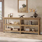 Tribesigns 70.86 Tavolo Consolle Extra Lungo, Tavolo d'Ingresso a 3 Livelli Stile Rustico, Tavolo da Divano Dietro al Divano per Soggiorno, Corridoio, Ingresso