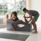 Avana Kami Chaise convertibile / Yoga e Massaggio - Pouf 2 in 1 con sedia a sdraio yoga pieghevole a scomparsa, Microvelvet - N/D