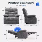 Poltrona reclinabile elettrica XL6-Cloud con massaggio