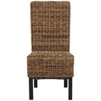 Set di 2 sedie da pranzo in vimini naturale 48L x 56P x 104A cm, stile Boho Coastal