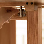 GDFStudio Agatha Tavolo Pieghevole Moderno in Legno Massello per 4-6 Persone con Piano in Lastra di Roccia