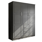 Palace Imports Armadio a 3 ante Cosmo 100% legno massello con ante in legno massello o a specchio
