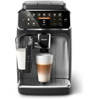 Macchina da Caffè Espresso Premium, 12 Bevande Calde/Fredde, Sistema LatteGo, Macinacaffè in Ceramica, Cromo Nero