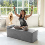 Avana Kami Chaise convertibile / Yoga e Massaggio - Pouf 2 in 1 con sedia a sdraio yoga pieghevole a scomparsa, Microvelvet - N/D