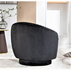 Poltroncina girevole Milvo Small in velluto