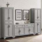 Set Tara 3 pezzi Madia e Dispensa Effetto Invecchiato - Crosley