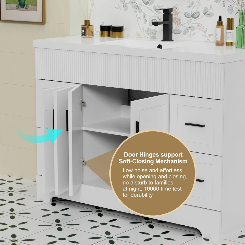 Mobile bagno 30/36/48 Wavy Line con lavabo e rubinetto