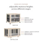 Culla convertibile Babyletto Yuzu 8-in-1 con kit di conversione per tutte le fasi