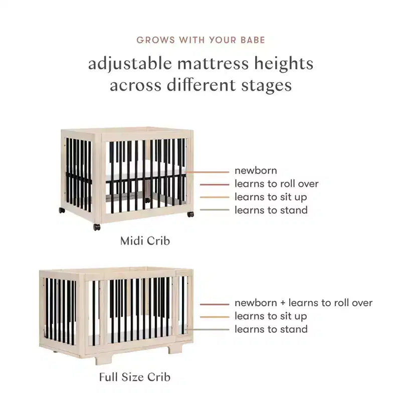 Culla convertibile Babyletto Yuzu 8-in-1 con kit di conversione per tutte le fasi