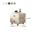 Comodino scandinavo in similpelle con finitura in similpelle