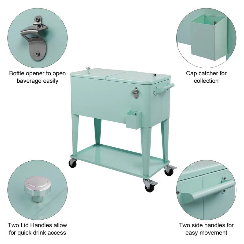 Frigorifero spray in ferro da 80QT con ripiano