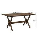 Christopher Knight Home Simon Set da pranzo 5 pezzi in legno di gomma stile Mid-Century moderno con sedie imbottite in bouclé
