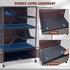 Gabbia per animali di piccola taglia, Gabbia per furetti - Habitat a 5 livelli da 150 cm con mobiletto, include amaca/ruote/rampe rimovibili/vassoi facili da pulire