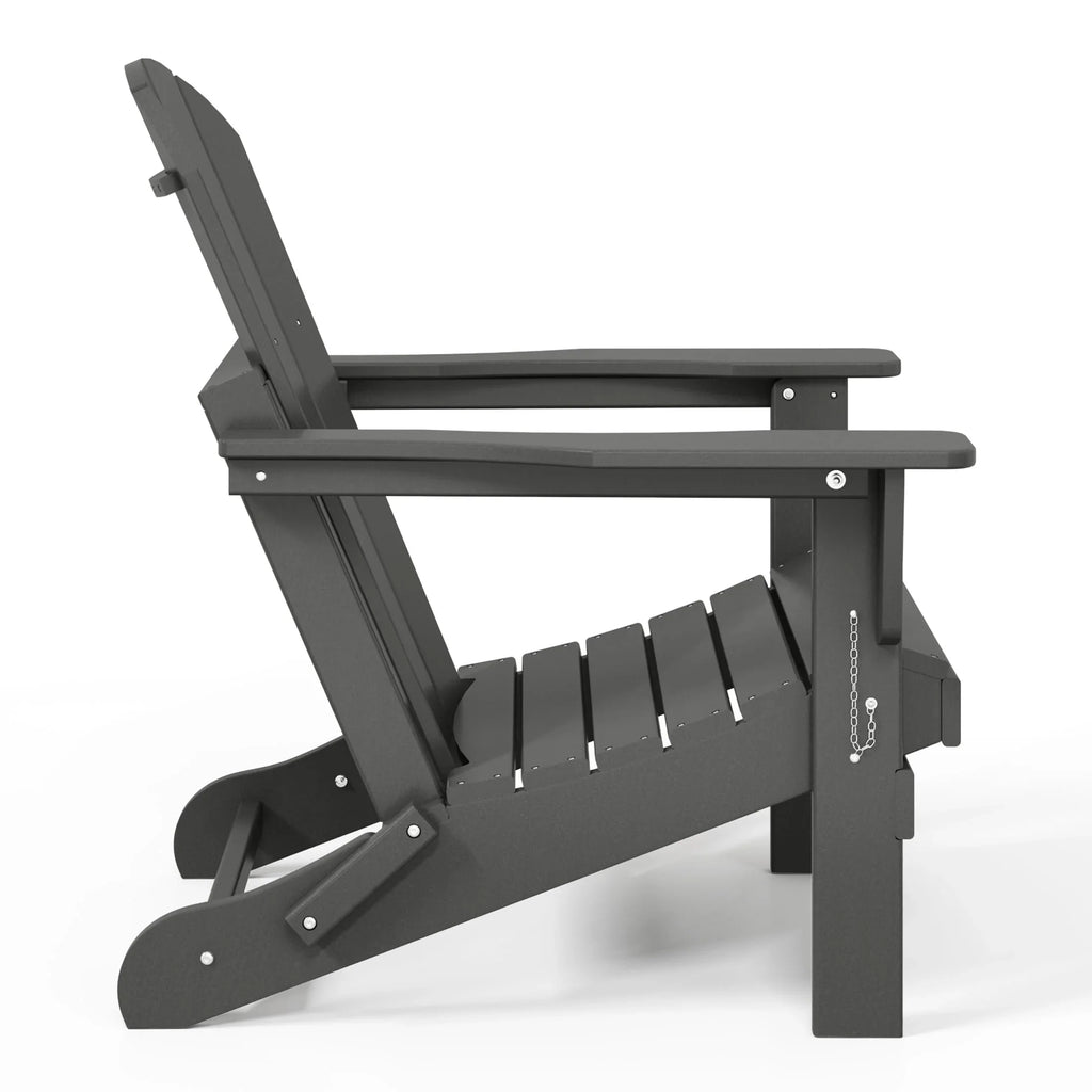 Polytrends Laguna Sedia Adirondack Pieghevole da Esterno per Patio Resistente allo Sbiadimento e alle Intemperie