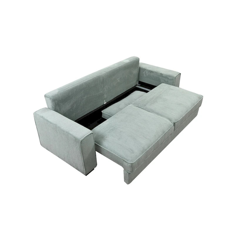 Divano Letto Grande Roomfitters con Contenitore, Divano Moderno a 3 Posti, Divano Imbottito per Piccoli Spazi