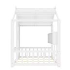 Struttura Letto a Piattaforma per Bambini Doppia/Matrimoniale Letto da Terra per Bambini Letto Montessori Letto a Casetta con Ripiano Portaoggetti - ModernLuxe