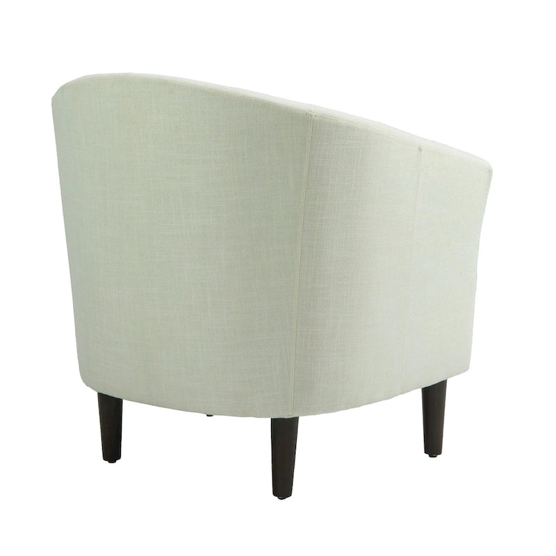 Set di 2 Poltrone Club con Braccioli in Lino a Botte Moderne