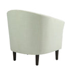Set di 2 Poltrone Club con Braccioli in Lino a Botte Moderne