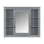 Mobile Bagno Moderno da 90cm con Lavabo Integrato e Specchiera, 2 Ante e 2 Cassetti