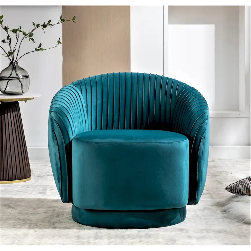 Poltroncina girevole Milvo Small in velluto