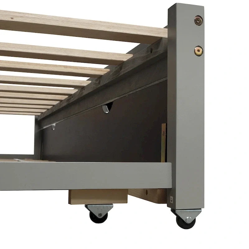 Divano Letto Estensibile con Letto Estraibile, Divano Letto in Legno con Letto Estraibile