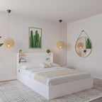 Letto a piattaforma Hunter con testiera