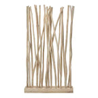 JONATHAN Y Tranquil 39W x 68H Divisorio per ambienti in pannello singolo con rami di teak costieri bohémien realizzati a mano