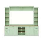 ModernLuxe Mobile TV da Parete 4 in 1 per Stile Rustico, Adatto a TV Fino a 70 Pollici, Consolle Multimediale con Ripiani Regolabili e Cassetti