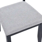 Sedie da pranzo in legno con schienale a doghe, set da 4