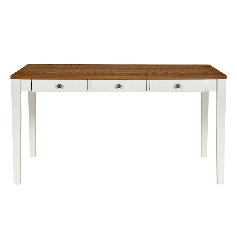 Set da pranzo di 6 pezzi in legno con 4 sedie e panca, tavolo con cassetto