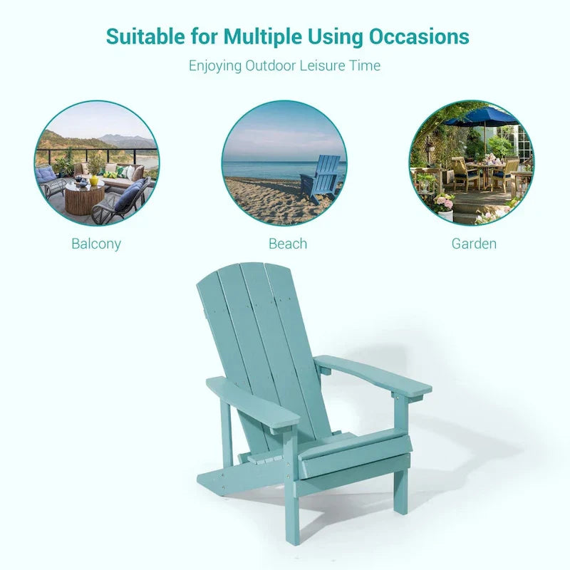 Bonosuki Sedie Adirondack da Esterno in Legno Resistente alle Intemperie - Set da 4