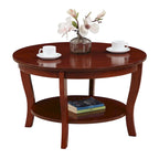 Convenience Concepts American Heritage Tavolino da caffè rotondo con ripiano
