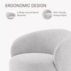 Poltrona a botte girevole imbottita Spruce&Spring con base in legno