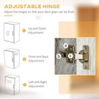 HOMCOM Credenza da Cucina 63,5 cm con Vetrina Superiore, Armadietto Dispensa con 4 Ripiani, Cassetti, Ante in Vetro, Ripiano Aperto per Microonde