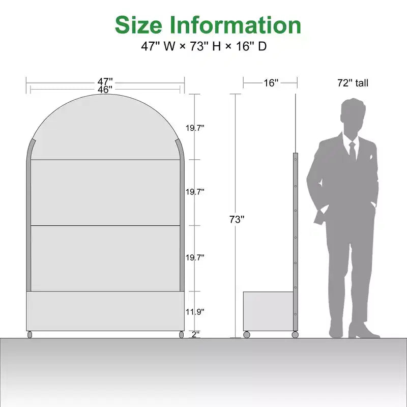 MAYEERTY 72x47 Fioriera ad Arco Nera in Ferro con Traliccio, Set da 3 Pezzi Schermo Decorativo da Giardino per Patio e Balcone