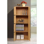 Hodedah HID44 Robusto armadio-libreria multiuso con 8 ante a montaggio a pavimento per casa e ufficio, finitura in legno di faggio