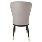 Bekrvio Sedie da Sala da Pranzo Set da 6, Moderne Imbottite in Ecopelle con Schienale Alto, Gambe in Metallo, Sedie da Cucina Senza Braccioli per Soggiorno Sala da Pranzo
