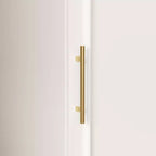 Famapy Armadio Guardaroba Modulare di Lusso Bianco con Dettagli Dorati: Ante a Pannelli + Design Ante Miste Elegante Armadio Su Misura per Camere da Letto