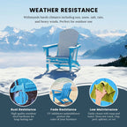 Polytrends Laguna Sedia Adirondack Pieghevole da Esterno per Patio Resistente allo Sbiadimento e alle Intemperie