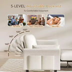 Dyonery Divano Letto Convertibile 3-in-1, Divano Letto Estraibile con Tasca Laterale e Schienale Regolabile, Montaggio Senza Attrezzi, Divanetto Pieghevole