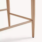 Sgabelli da Bar Senza Braccioli in Bouclé, Set da 4, con Gambe in Metallo Effetto Legno per Cucina, Soggiorno, Ristorante, Caffè - Morden Fort