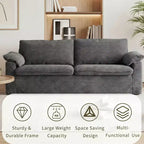 Dyonery 86 Cloud Loveseat Sofa, seduta profonda e ampi braccioli con cuscini, telaio robusto, design ergonomico e traspirante