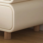 Comodino scandinavo in similpelle con finitura in similpelle
