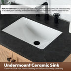 Mobile bagno Hervas con top in marmo naturale senza specchio