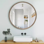 GDFStudio Norvyn 23.6 Specchio da Parete Rotondo con Armadietto Scorrevole