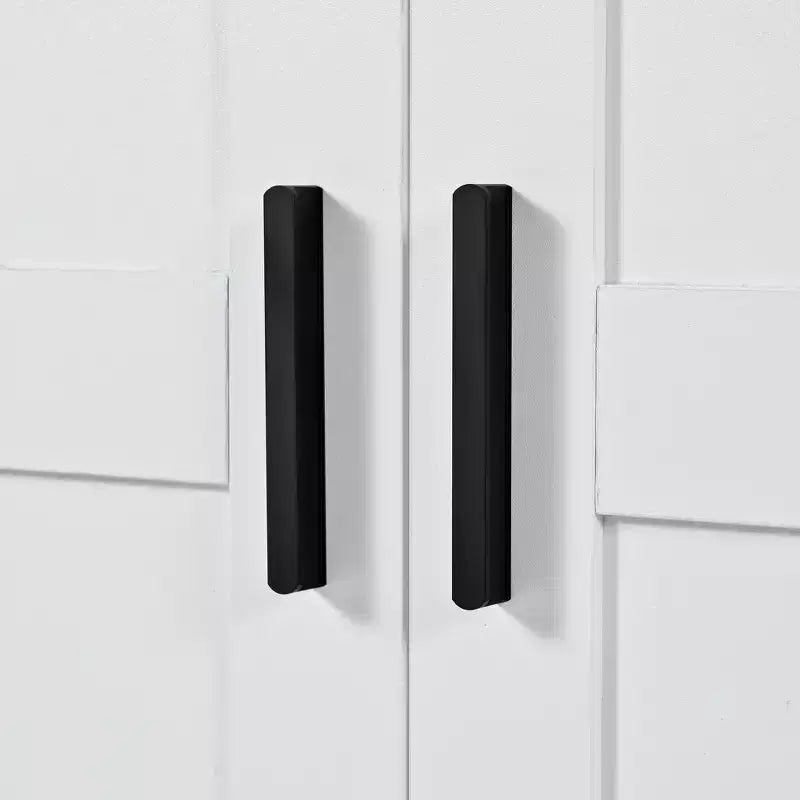 Dispensa da cucina indipendente 77H, armadio contenitore in stile rustico con ripiani regolabili, ripiani sulla porta, cassetti e portabottiglie - ModernLuxe
